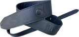 Copperpeace Black leather Homerun guitar strap AlI Black Leather w/ Debossing - Copperpeace imprint