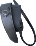 Copperpeace_Homerun_Black_leather_guitar_strap_AlI_Black_Leather_with_Debossing