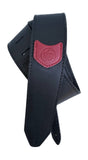 Copperpeace_Homerun_Guitar_Strap_Black_Leather Red Embossed Pocket