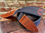 Copperpeace Herringbone Denim & Leather Guitar Strap